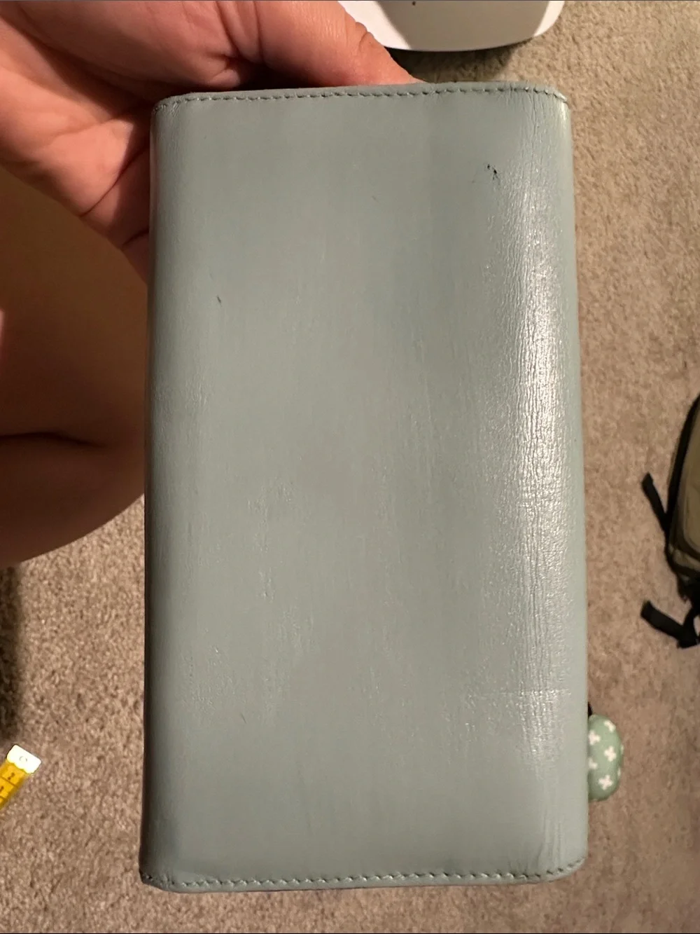 Gucci Pale Blue Leather Wallet with Gold Interlocking G